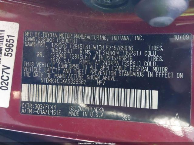 Toyota Sienna Le Image 6