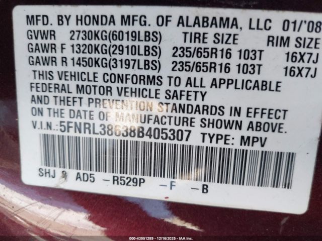 Honda Odyssey Ex-l Image 12