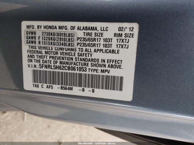 Honda Odyssey Ex-l Image 17