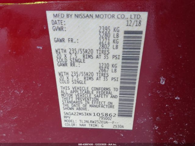 Nissan Murano Sl Image 19