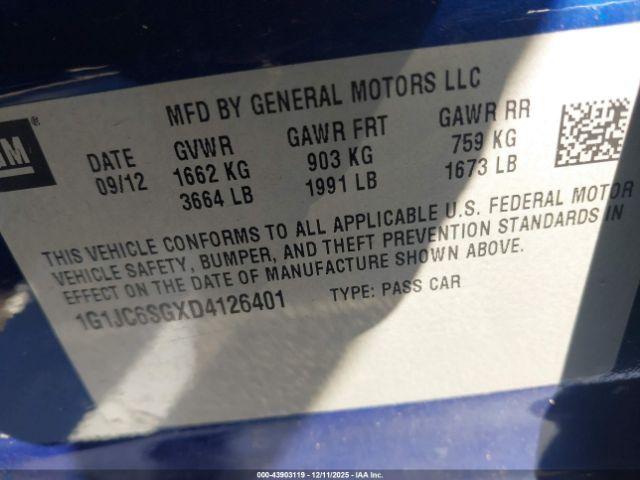 Chevrolet Sonic Lt Auto Image 13