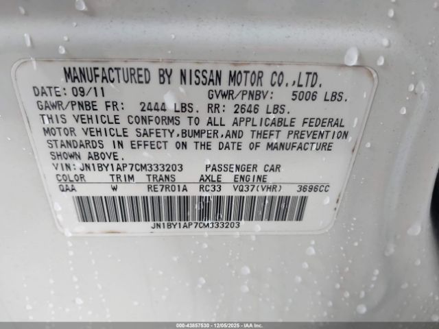 INFINITI M37 Image 6