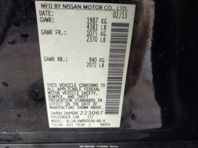 Nissan Altima 3.5 Sl Image 9