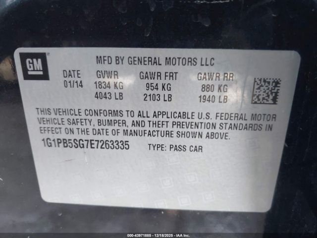 Chevrolet Cruze Ls Manual Image 12