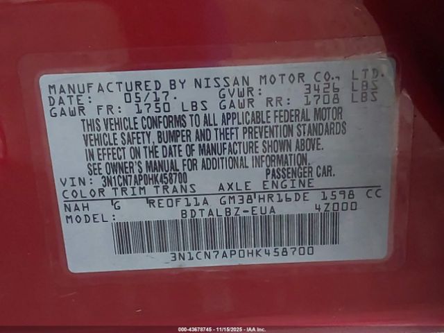 Nissan Versa 1.6 Sv Image 2